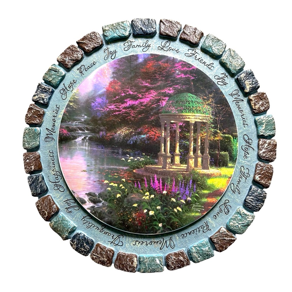 Thomas Kinkade Vintage 1997 The Garden of Prayer Indoor/Outdoor Hanging Plaque